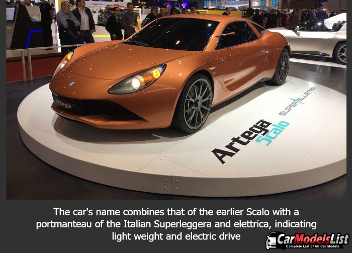 The cars name combines that of the earlier Scalo with a portmanteau of the Italian Superleggera and elettrica indicating light weight and electric drive