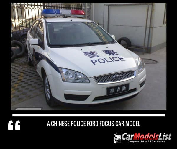 A Chinese police Ford Focus car model