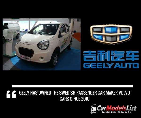 Geely also owns volvo