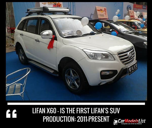 Lifan X60 the first Lifan suv