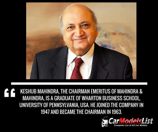 Chairman of Mahinda Company