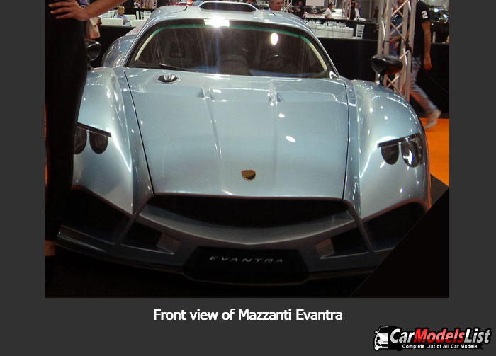 Front view of Mazzanti Evantra