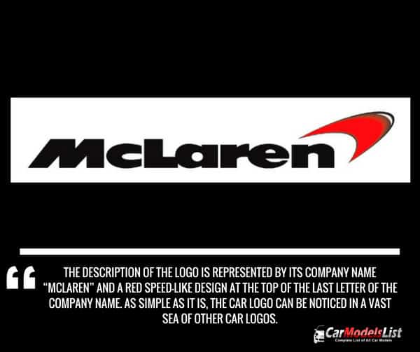 Mclaren car logo meaning and description