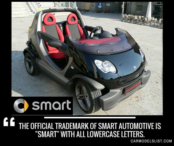 The official trademark of Smart Automotive is smart with all lowercase letters.