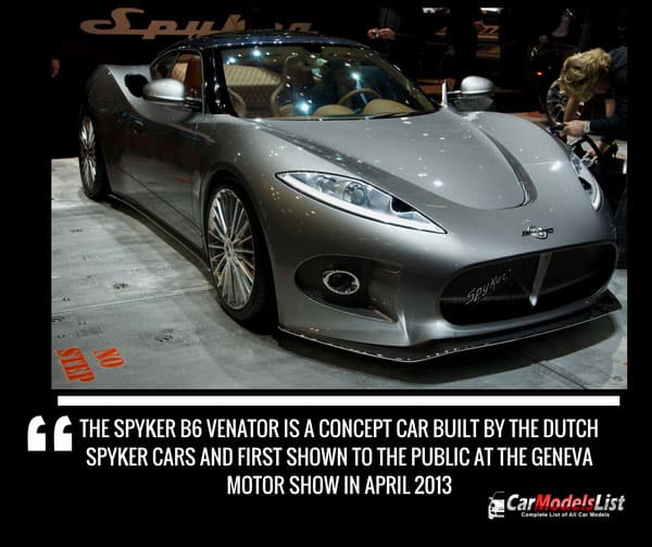 Spyker B6 Venator descriptions and history