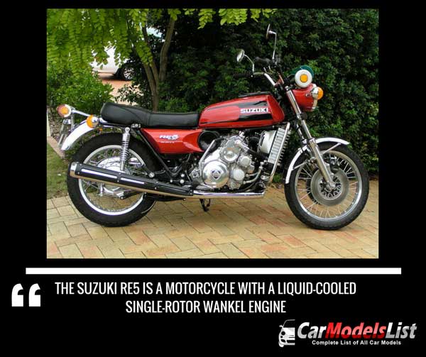 Suzuki RE5 M2 model trivia