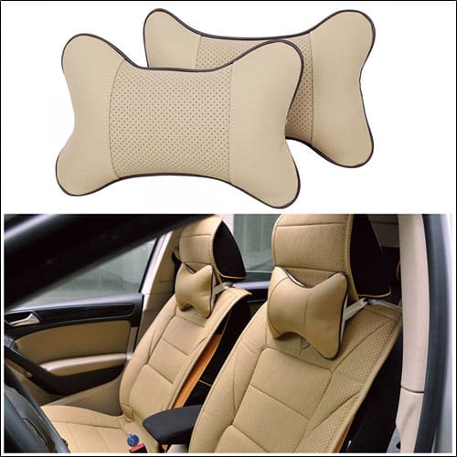 Car Vehicle Seat Hole-digging Breathable Head Neck Rest Cushion Headrest Pillow