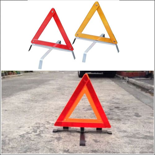 EWD Early Warning Device Triangle Sign with Hard Case Road Car Safety Emergency (Set)