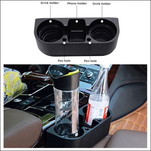 Universal Auto Seat Cup Holder (Black)