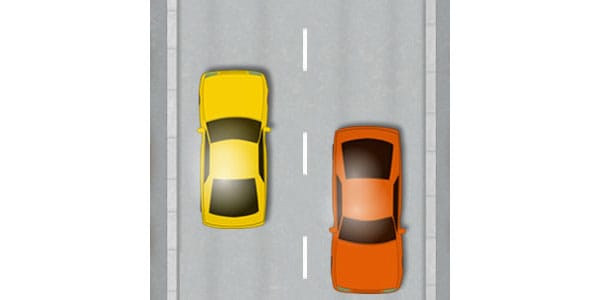 Centre Broken white line