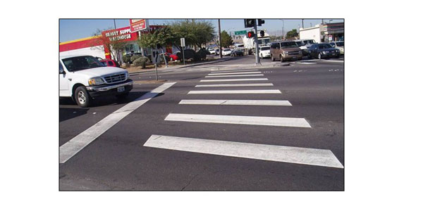 Crosswalk road sign