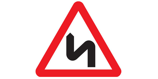 Double bend ahead