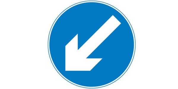 Keep Left Sign