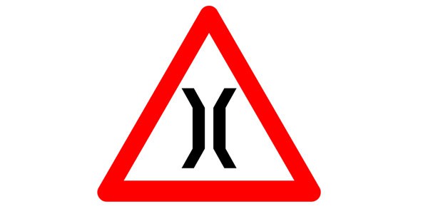 Narrow Bridge Sign