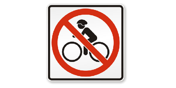 No Bicycle Allowed sign