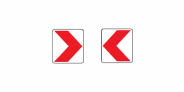 Sharp Curve Chevron sign