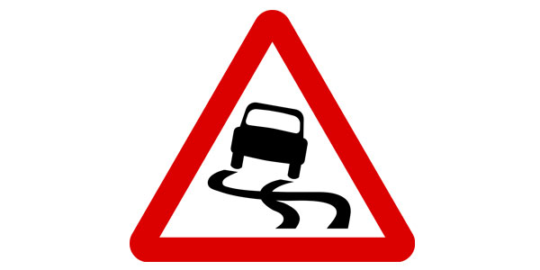 Slippery Road Sign