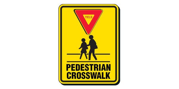 Yield to Pedestrian Sign