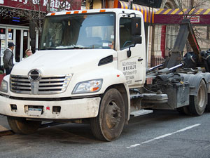 Hino 338 three axle dump