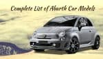 complete list of all abarth car models