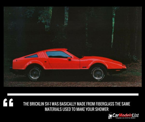 Bricklin SV-1 made from materials used for shower