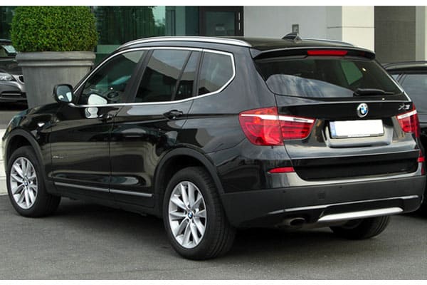 BMW X3 car model side back view