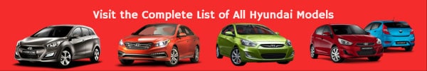 Complete list of all hyundai models