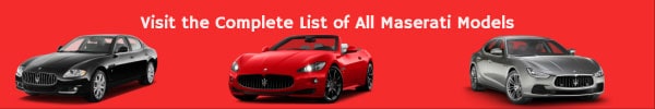 Complete List of All Maserati Car Models