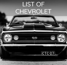 List of all Chevrolet car models