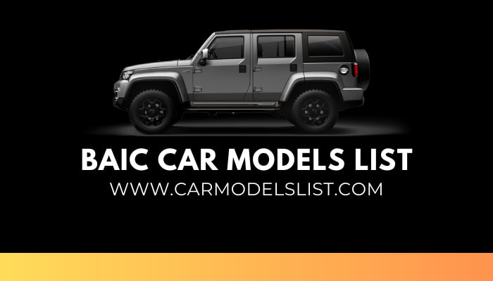 BAIC Car Models List complete list of all baic Car Models