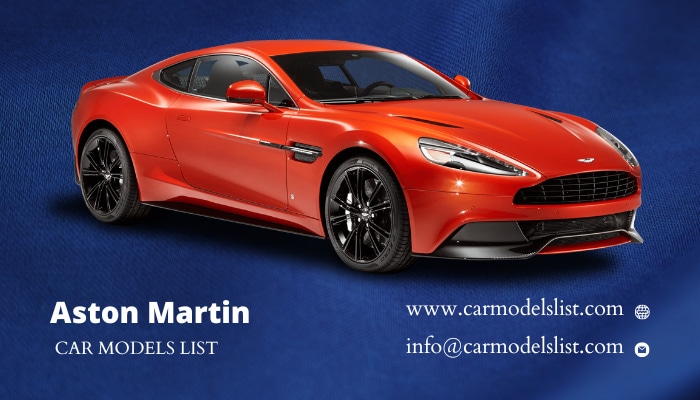 complete designs and car models of aston car brands