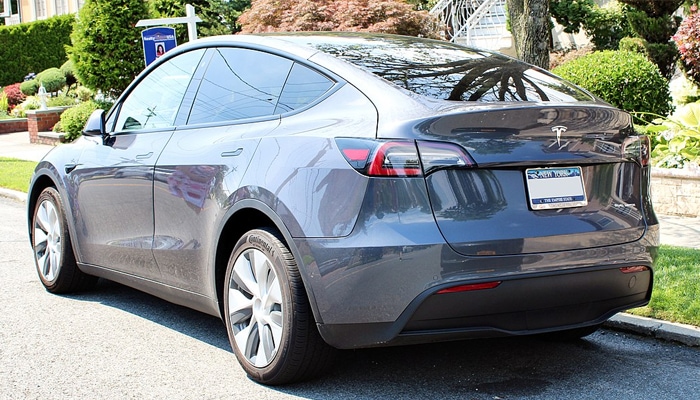 Tesla Model Y Car Model Rear View