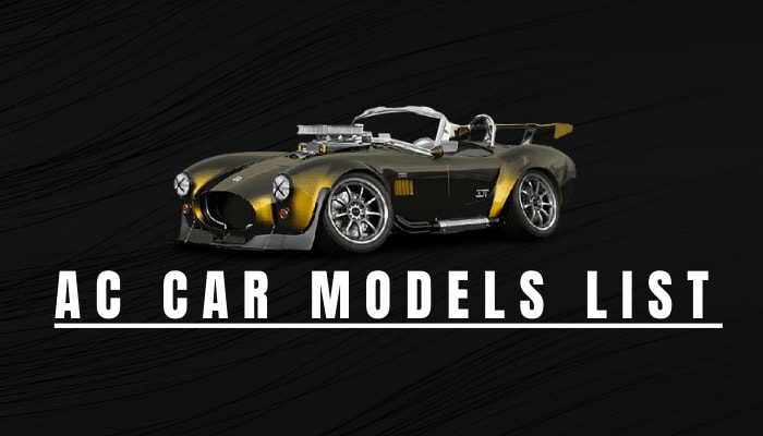 complete list of all AC car models and Variants
